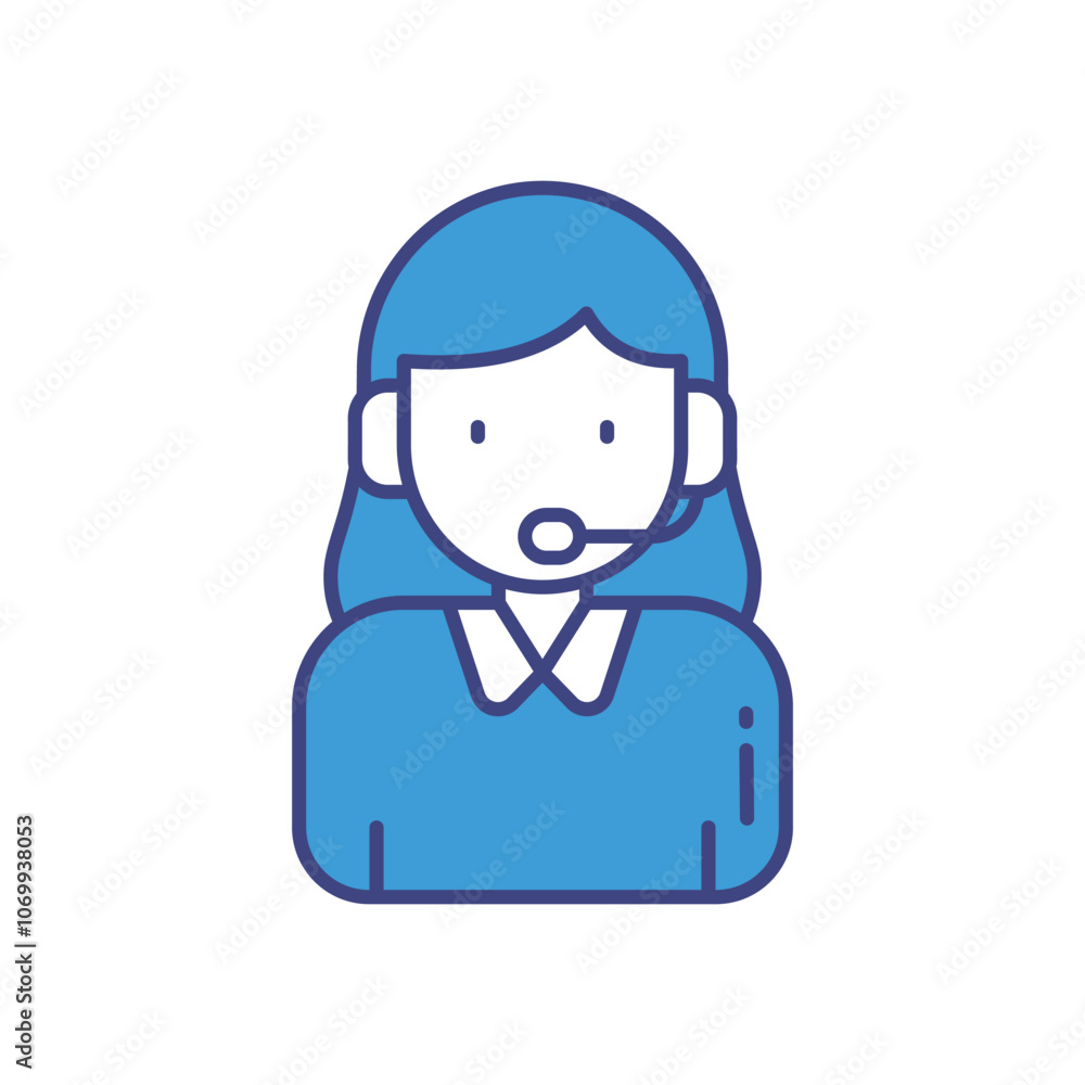 Customer Service vector icon stock illustration Customer Service vector icon stock illustration
