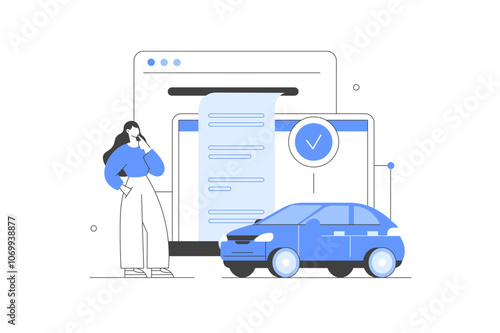 Financial management. Character paying credit, mortgage, taxes invoice bills. Personal finances, loans and debt concept. Vector Illustration, icon. Stylish, Minimalist 