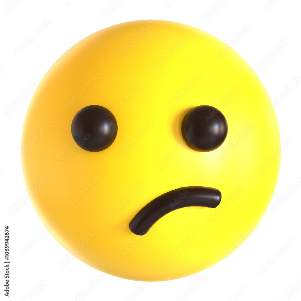 Fototapeta premium annoyed emoji 3d icon illustration 