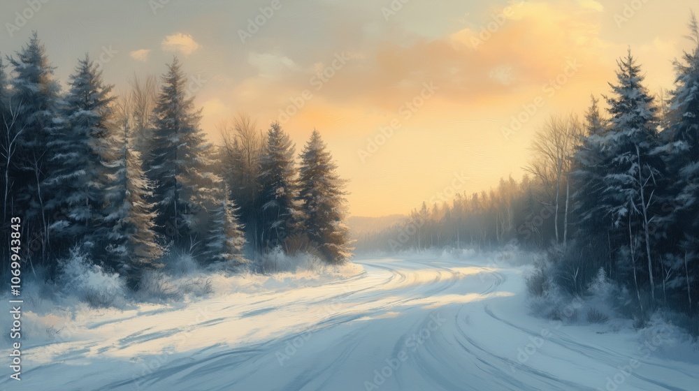 Snow-covered mountain landscape at sunrise ,winter forest landscape with sunlight filtering through snowy trees, gentle mist and calm pastel colors , pristine snowy landscape Snow-covered mountain landscape at sunrise ,winter forest landscape with sunlight filtering through snowy trees, gentle mist and calm pastel colors , pristine snowy landscape