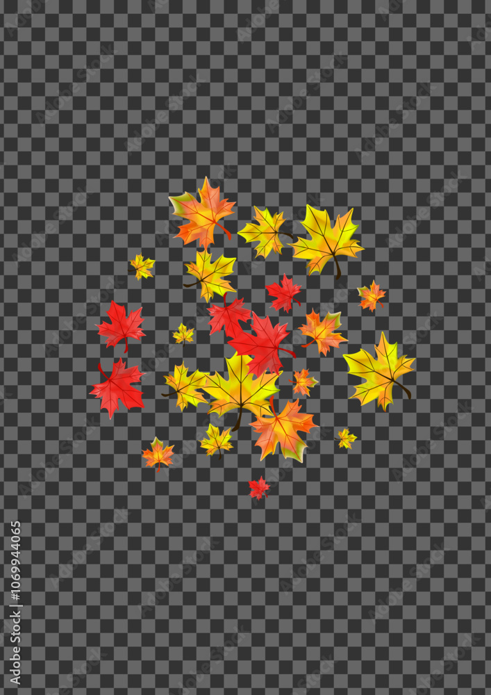 Orange Plant Background Transparent Vector. Foliage Tree Texture. Autumnal Realistic Leaf. Abstract Leaves Design. Orange Plant Background Transparent Vector. Foliage Tree Texture. Autumnal Realistic Leaf. Abstract Leaves Design.