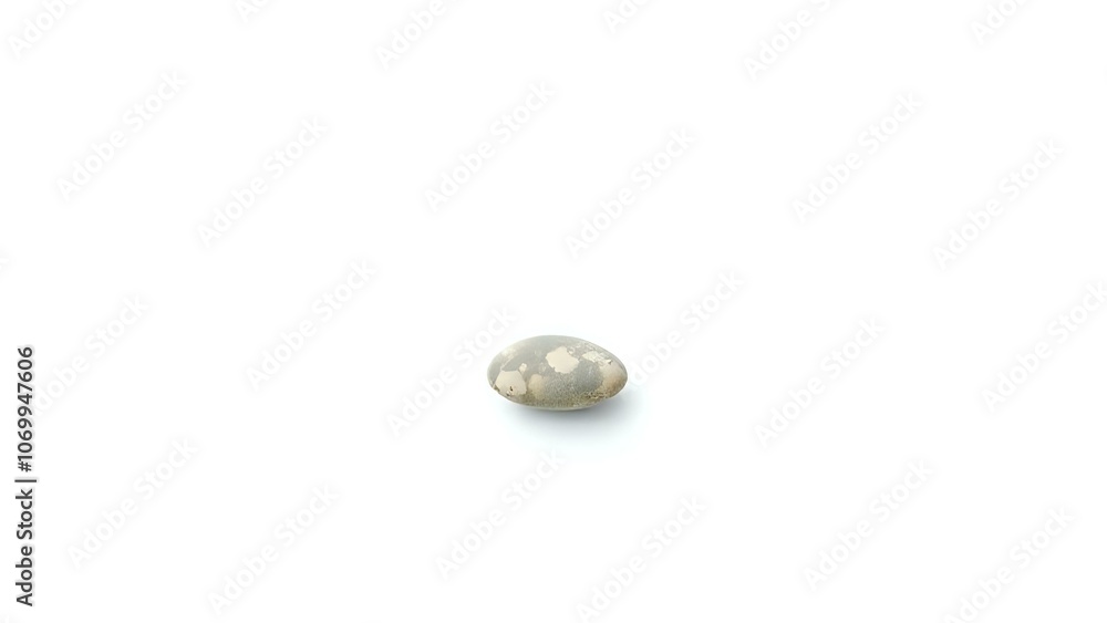 Single Smooth Pebble on White Background for Minimalist Balance and Calm Single Smooth Pebble on White Background for Minimalist Balance and Calm