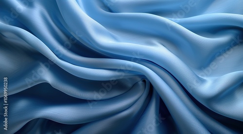 Wallpaper Mural Silk fabric blue ocean wave banner.  Torontodigital.ca