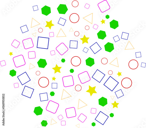 Hexagon with different concepts in the middle