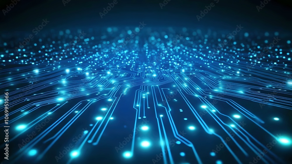 Circuit background of a blue microcomputer circuit board Circuit background of a blue microcomputer circuit board