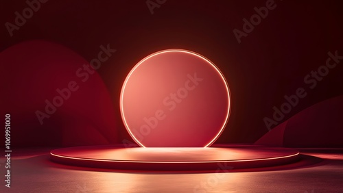 Round Halo Red Booth