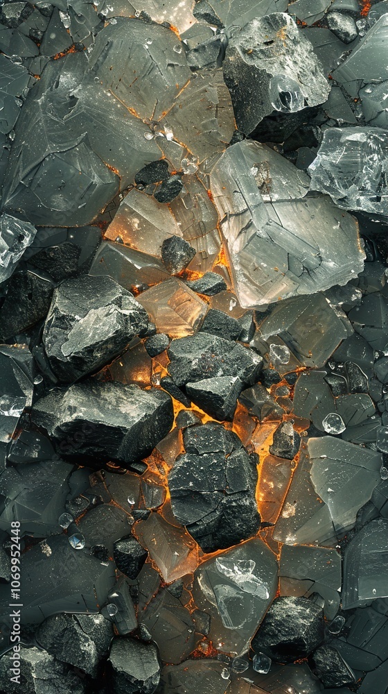 Close-up of Crystal Structure: A Glimpse into Mineral Formation Close-up of Crystal Structure: A Glimpse into Mineral Formation