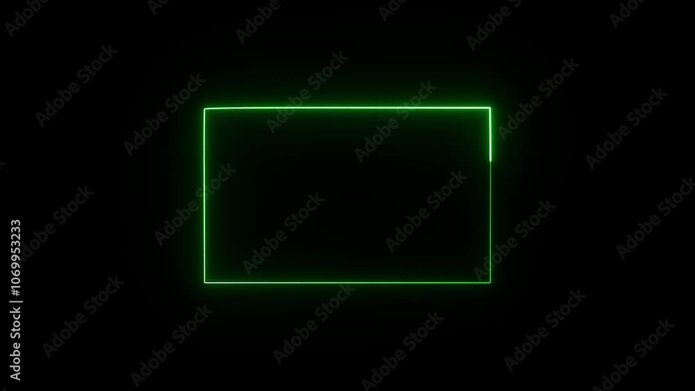 Abstract moving neon square, rectangle frame. Neon line frame animation on black background concept. Abstract moving neon square, rectangle frame. Neon line frame animation on black background concept.