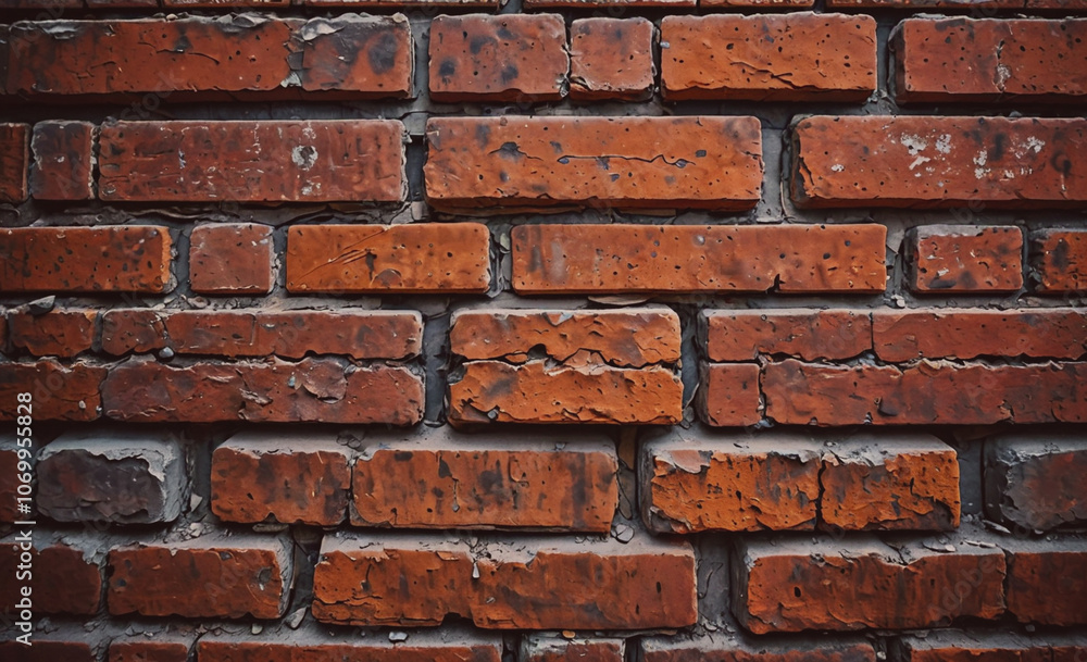 Brick wall with a few missing bricks Brick wall with a few missing bricks