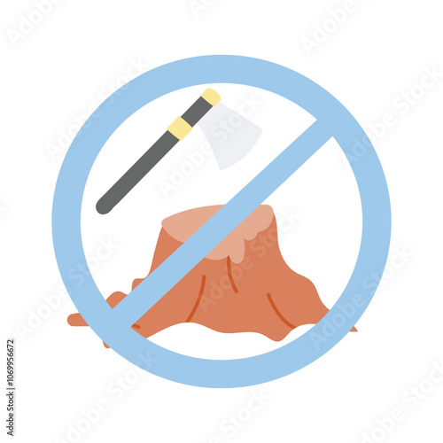 Get this amazing icon of stop cutting trees