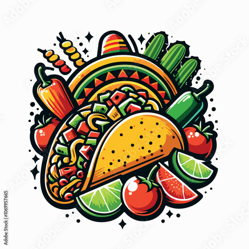 tacos logo illustration