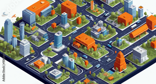 Extensive Isometric City Infographic Mega Bundle Complete Visuals for Urban Planning, Infrastructure, and Design Projects.