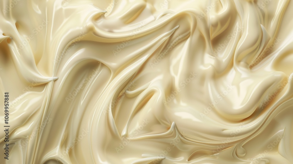 White Chocolate Swirls: A Creamy and Smooth Abstract Food Photography White Chocolate Swirls: A Creamy and Smooth Abstract Food Photography