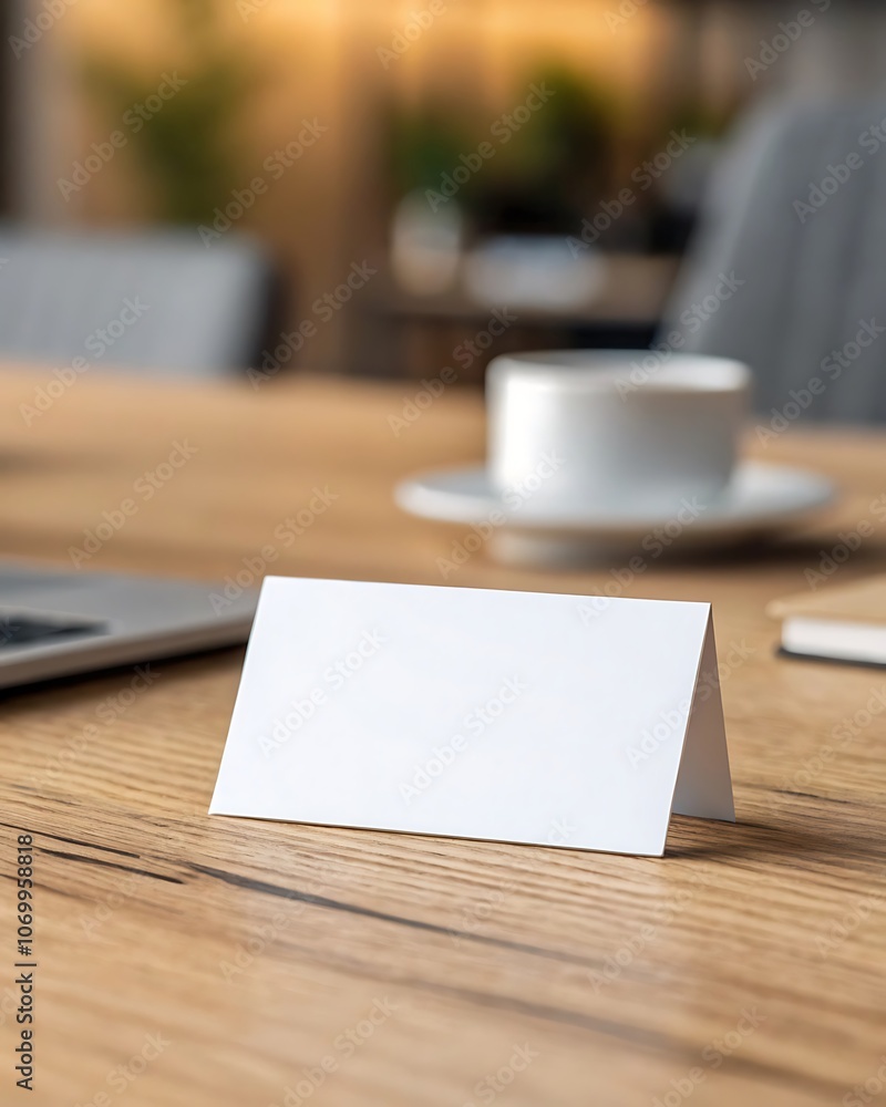 blank card. Blank Name Card on Wooden Table Mockup. blank card. Blank Name Card on Wooden Table Mockup.