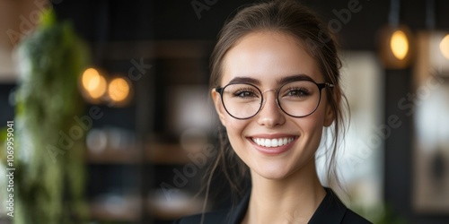 Elegant Smiling Woman, Professional Portrait