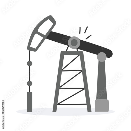 Oil drilling rig illustrating fossil fuel extraction