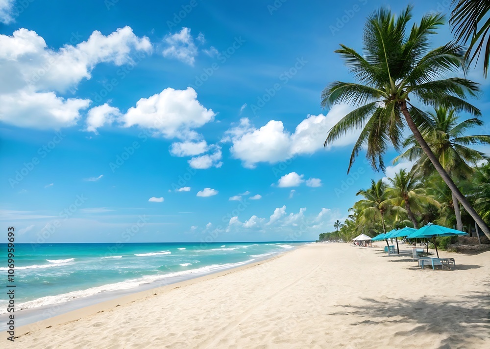 beach with palm trees beach with palm trees