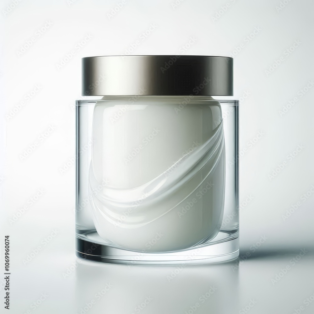 cosmetic cream container on a white background cosmetic cream container on a white background