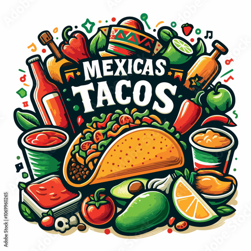 tacos logo illustration