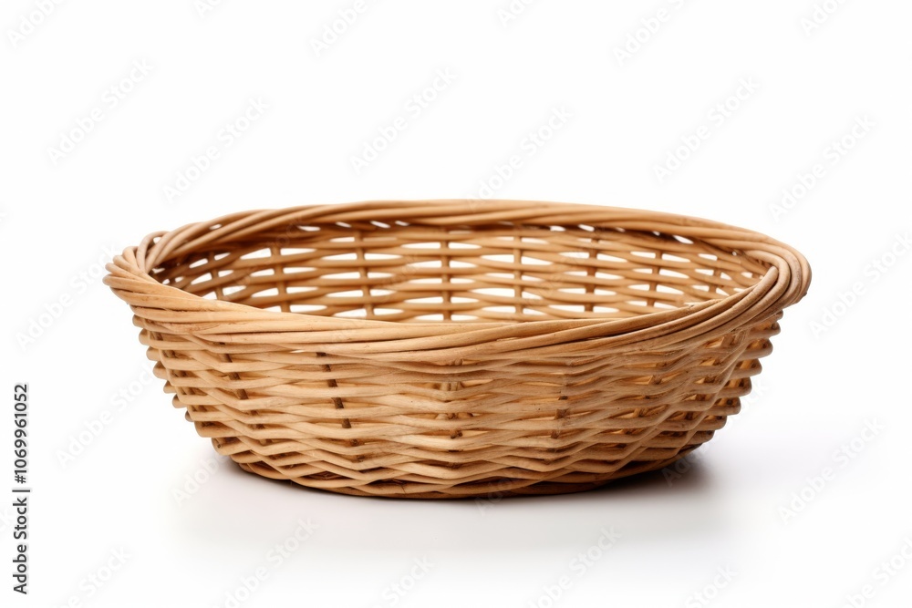 an empty brown basket isolated on white background an empty brown basket isolated on white background