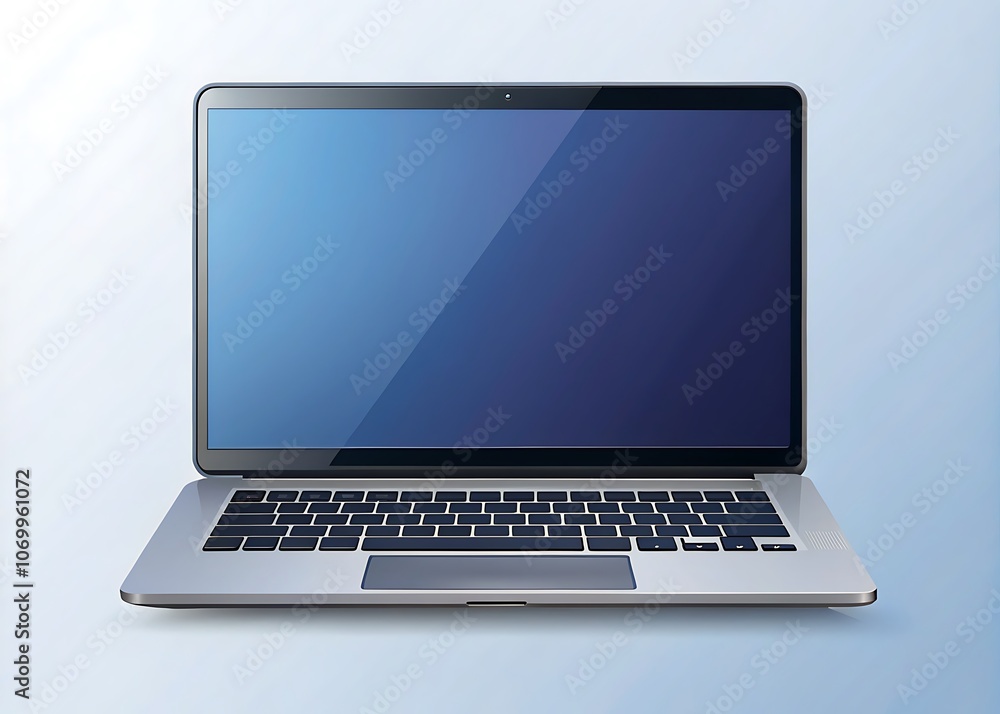 Laptop Mockup with Blue Screen | Device Mockup for App and Website Design Laptop Mockup with Blue Screen | Device Mockup for App and Website Design