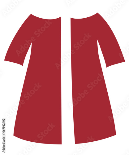 Cute Mrs Claus costume flat vector.
Isolated Christmas santa claus wife costume illustration. 
Santa's wife clothe svg.
Transparent background.