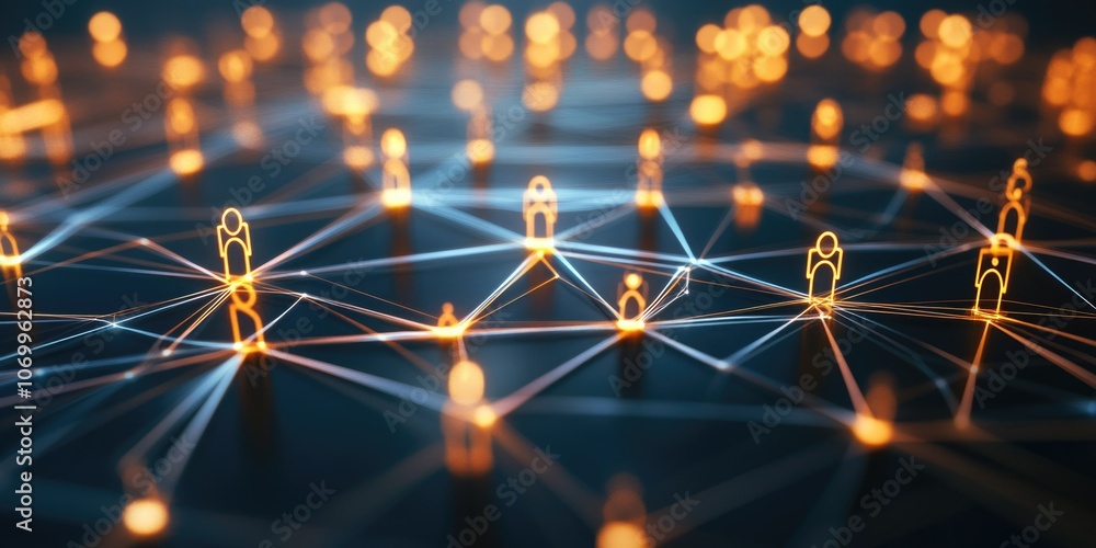 Digital Connectivity - Network of Glowing Connections Digital Connectivity - Network of Glowing Connections