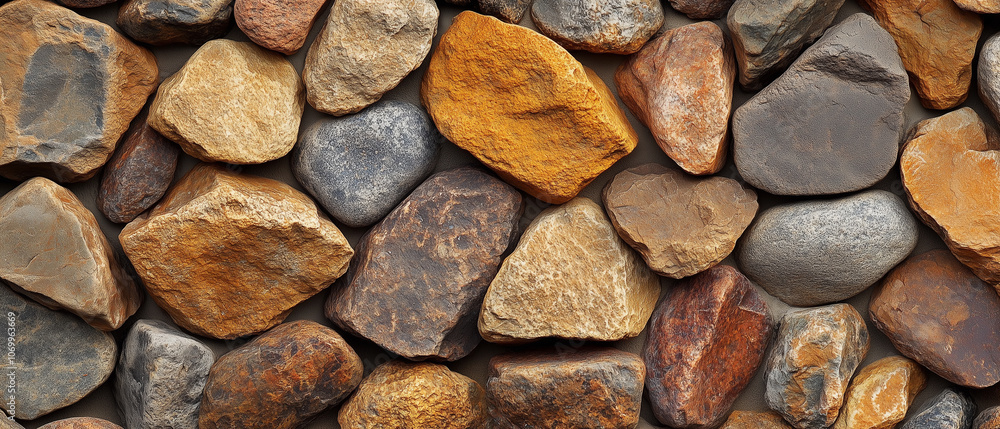 Smooth River Rocks in Warm Tones, Natural Stone Texture Smooth River Rocks in Warm Tones, Natural Stone Texture