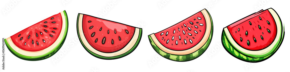 Vibrant and Juicy Watermelon Slices with Bold Red and Green Colors Perfect for a Refreshing Summer Snack or Healthy Dessert Vibrant and Juicy Watermelon Slices with Bold Red and Green Colors Perfect for a Refreshing Summer Snack or Healthy Dessert