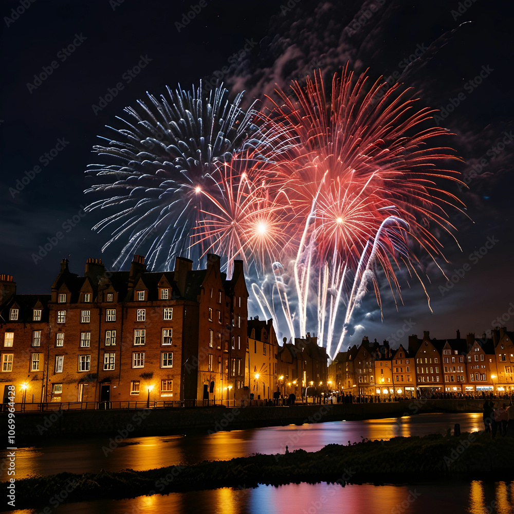 Fototapeta premium Celebrating Hogmanay with expressive poetry, blending traditional Scottish verse with modern creativity.