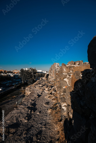 Historic Diyarbakır City Walls Under Clear Blue Sky