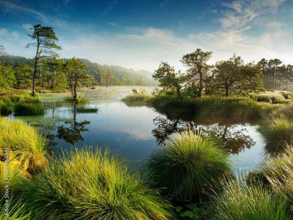Obraz premium marshland and plants