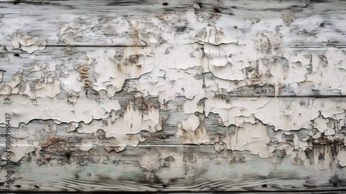 Weathered Wooden Texture with Peeling Paint