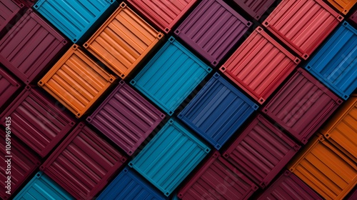 Colorful Shipping Containers Background. Image Illustration background for presentation and wallpaper Beautiful picture