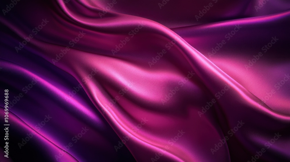 Obraz premium Abstract background of soft pink and purple silk fabric with elegant folds and waves.