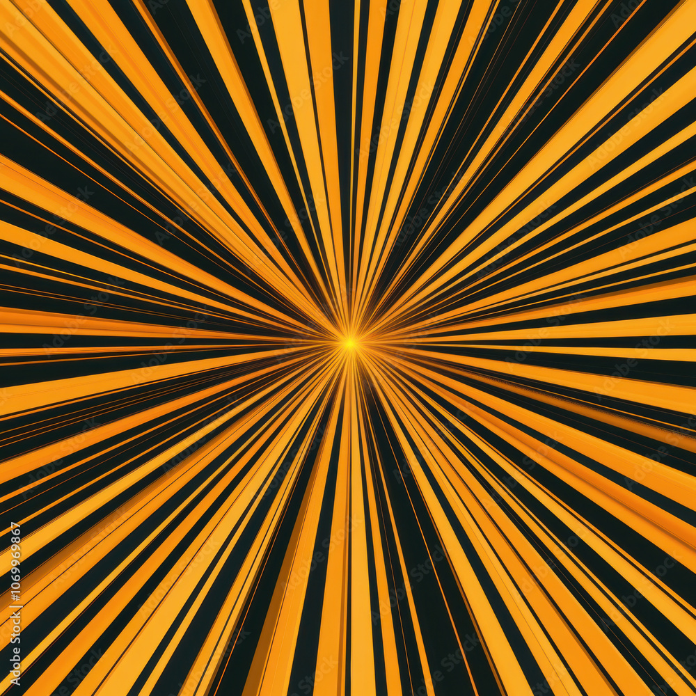 Vibrant yellow and black lines radiate from central point, creating dynamic and energetic visual effect. This design evokes sense of movement and excitement Vibrant yellow and black lines radiate from central point, creating dynamic and energetic visual effect. This design evokes sense of movement and excitement