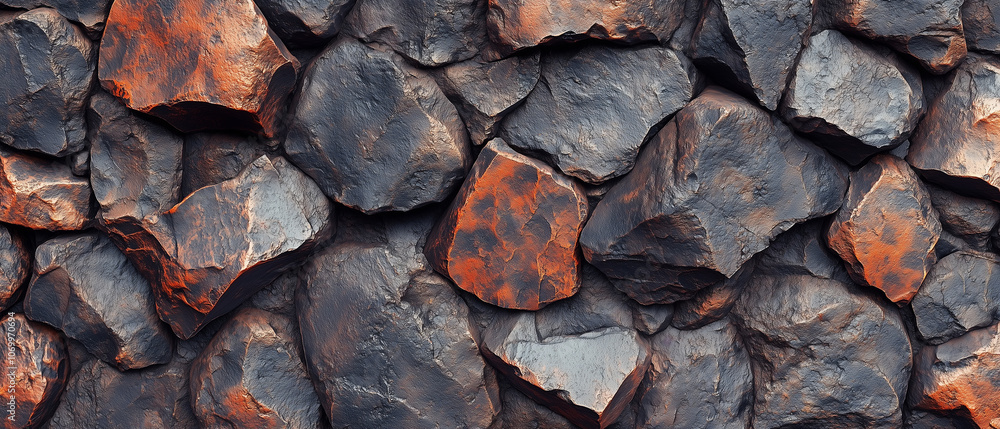 Rugged Rock Wall Texture, Dark And Dramatic. Rugged Rock Wall Texture, Dark And Dramatic.