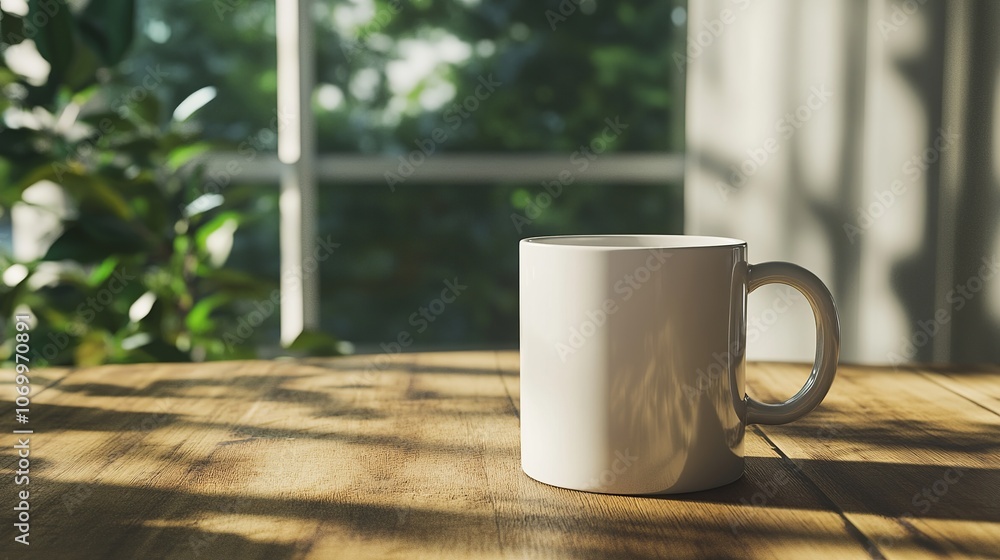 • Elegant Minimalist Mug Mockup for Branding Presentation • Elegant Minimalist Mug Mockup for Branding Presentation