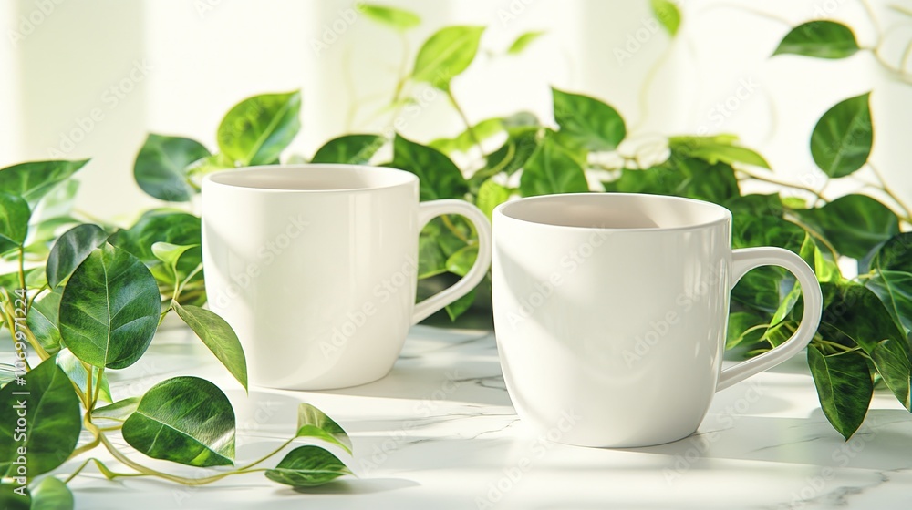 • Elegant Minimalist Mug Mockup for Branding Presentation • Elegant Minimalist Mug Mockup for Branding Presentation