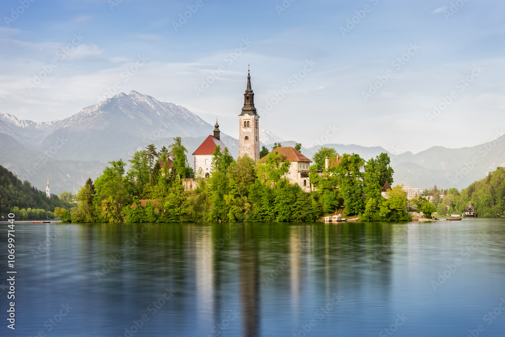 Lake Bled, Alps, Slovenia, Europe Lake Bled, Alps, Slovenia, Europe