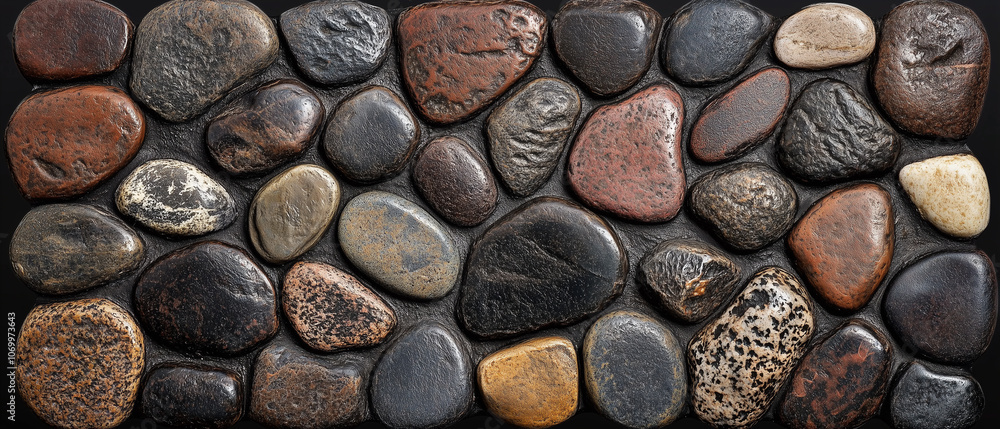 Smooth River Stones Mosaic Textured Natural Background. Smooth River Stones Mosaic Textured Natural Background.