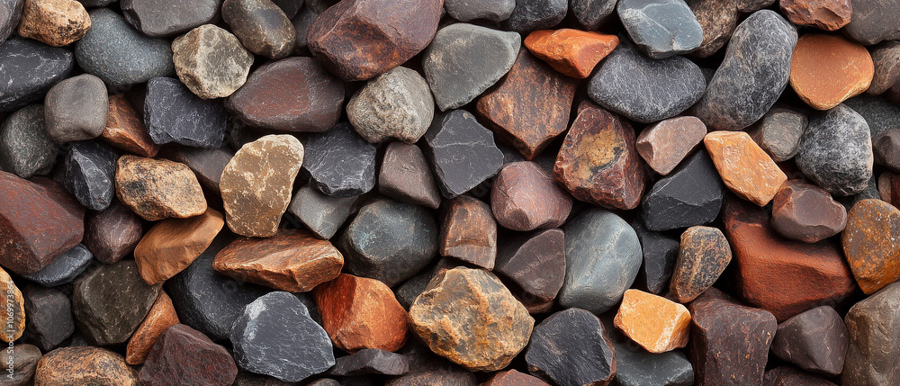 Smooth, Rounded Stones in Warm Tones - Natural Texture. Smooth, Rounded Stones in Warm Tones - Natural Texture.