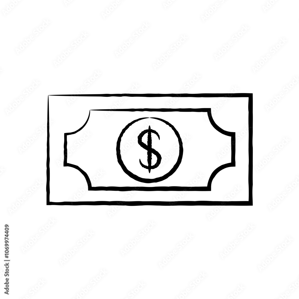 Commercial Shopping Icon - bills Commercial Shopping Icon - bills