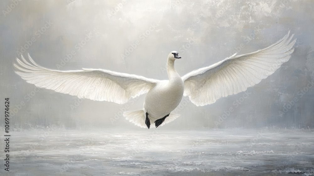 Fototapeta premium Swan in Flight