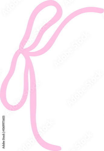 coquette pink ribbon bow