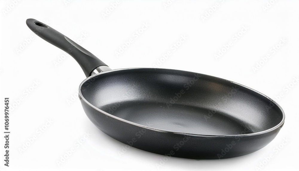 Saute Pan on White Background Isolated. Full Shot of Kitchen Utensils. Saute Pan on White Background Isolated. Full Shot of Kitchen Utensils.