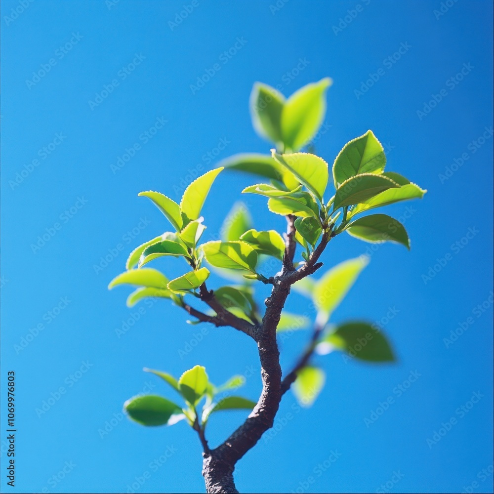 Green Leaves Against a Blue Sky Green Leaves Against a Blue Sky