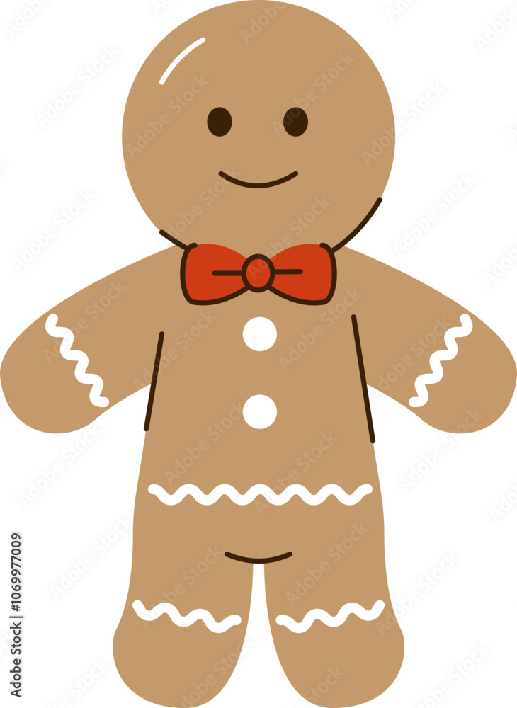 Cute Gingerbread Man Character Illustration Cute Gingerbread Man Character Illustration