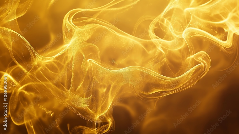 Fototapeta premium background with gold waving smoke
