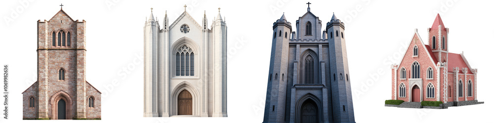 Fototapeta premium Ornate Gothic Cathedrals Spired Churches and Other Historic Spiritual Landmarks and Architectural Monuments Showcasing the Rich Heritage and Culture of Europe